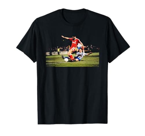 Image of Liverpool V Brighton Hove Albion Ian Rush in Action Football T-Shirt