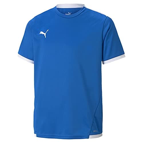 Image of PUMA Unisex Kids teamLIGA Jersey Jr Shirt, Electric Blue Lemonade-puma White, 140