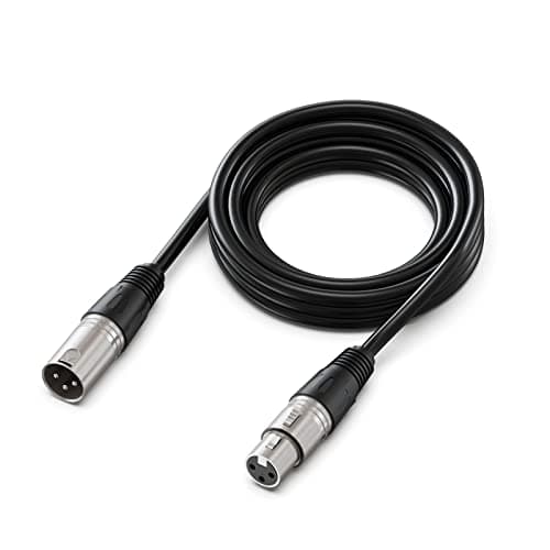 Image of FIFINE XLR Cable, 10ft With Balanced 3 PIN, Male to Female Mic Audio Cord, Speaker Cable, Mic Wire, Compatible With Microphone for Recording Podcast Streaming, Black-L9
