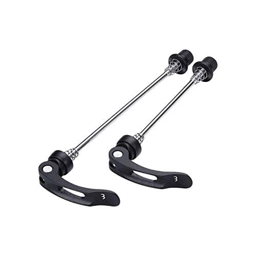 Image of BBB Cycling Lightweight Quick Release Skewers Front Rear Quick Release Axles for Wheel Road, MTB and Mountain Bike Accessories Aluminium WheelBlock BQR-01