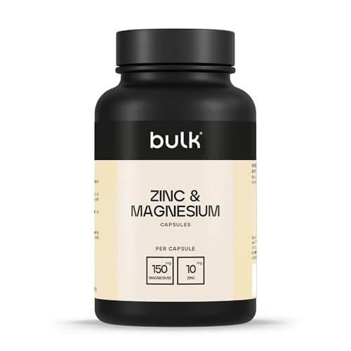 Image of Bulk Zinc & Magnesium Capsules, Supports Muscle Bone Health, Tiredness, 60 Capsules