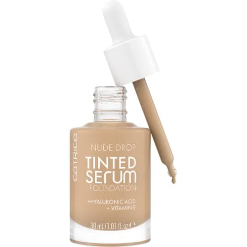 Image of Catrice Nude Drop Tinted Serum Foundation, longlasting, mattifying, caring, natural, matte (30ml)