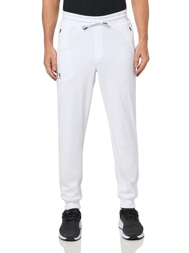 Image of Under Armour Mens Sportstyle Tricot Jogger, (100) White / / Black, Medium