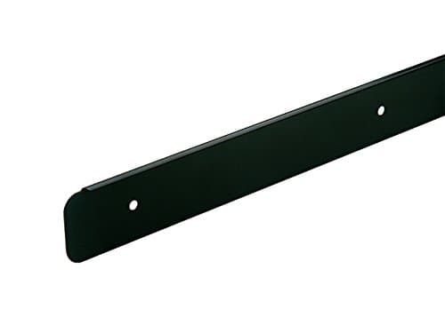 Image of T&C™ 38mm-40mm Kitchen Worktop Finishing Profiles 10mm Radius Top & Bottom - Hand Finished - Diamond Black Finish (630mm Long Worktop End Cap)