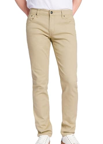 Image of G-Style USA Distressed Biker Moto-Style Jogger Pants - Brown -