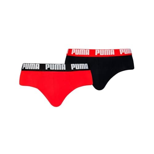 Image of PUMA Men Everyday Briefs (Pack of 2) Red/Black, X-Large