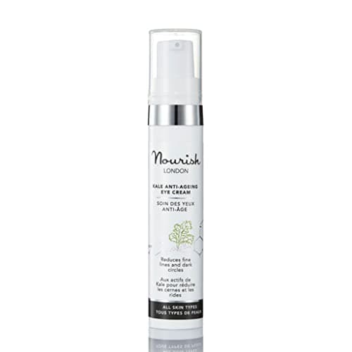 Image of Nourish London Kale Anti-Ageing Eye Cream 10ml | Reduces Dark Circles & Puffiness | Maqui Berry & Pomegranate Enzymes | 100% Vegan | Fragrance-Free | Cruelty-Free | Multi Award Winning