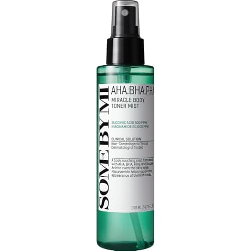Image of SOME BY MI AHA BHA PHA 30 Days Miracle Body Toner Mist – 4.73oz, 140ml – Body Acne Spray for Back & Chest, Exfoliating Body Mist with Salicylic Acid, Tea Tree, Niacinamide – Korean Skincare