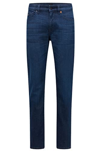 Image of BOSS Mens Delaware BC-L-C Slim-fit Jeans in Blue Comfort-Stretch Denim