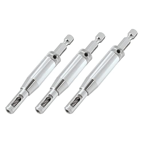 Image of Trend 3-Piece Quick Release Drill Bit Guide Set, 1/4 Inch Hex Shank, HSS Drill Bits, Hinge & Lock Applications, QR/DBG/SET