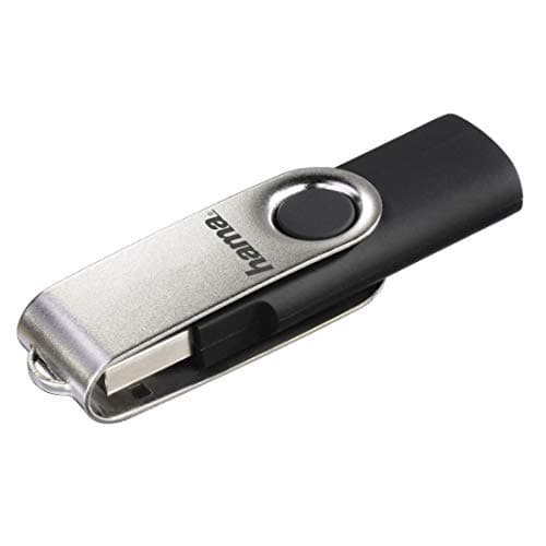Image of Hama Rotate FlashPen, USB 2.0, 32GB, 10MB/s - Black | Silver,00108029
