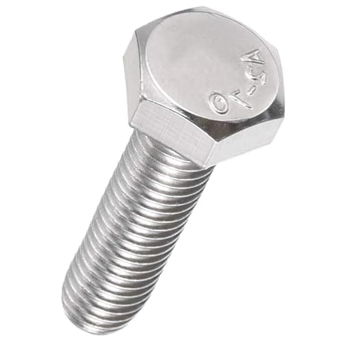 Image of TA-VIGOR M10 x 40mm Right Hand Hex Bolt, 304 Stainless Steel Fully Threaded Metric Bolt, Reverse Thread Hex Head Screw for Machinery, DIY, Construction