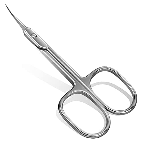 Image of CGBE Cuticle Scissors with Curved Tip, Stainless Steel Cuticle Scissors Extra Fine, Super Sharp Small Pointed Beauty Cuticle Cutter for Trimming Cuticles, Eyebrows, Eyelashes and Dry Skin
