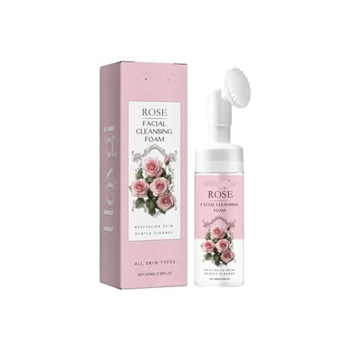 Image of Rose Foam Facial Cleanser - Deep Pore Cleansing, Oil Control, Skin Tightening & Brightening, Gentle Hydrating Formula For All Skin Types(2PCS)