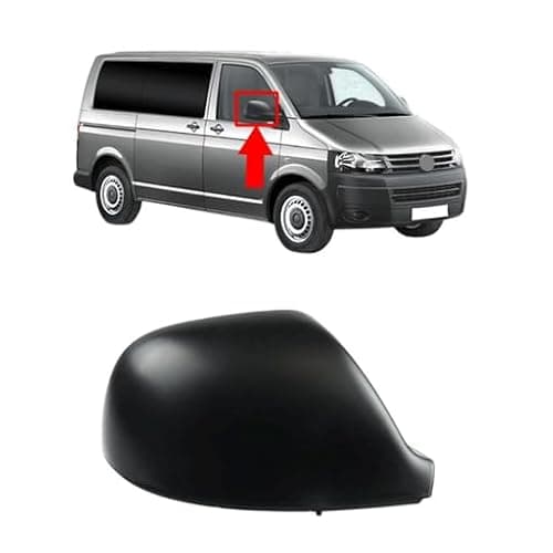Image of DOOR WING MIRROR REPLACEMENT COVER BLACK RIGHT SIDE For VW Transporter T5 T6 7E1857528