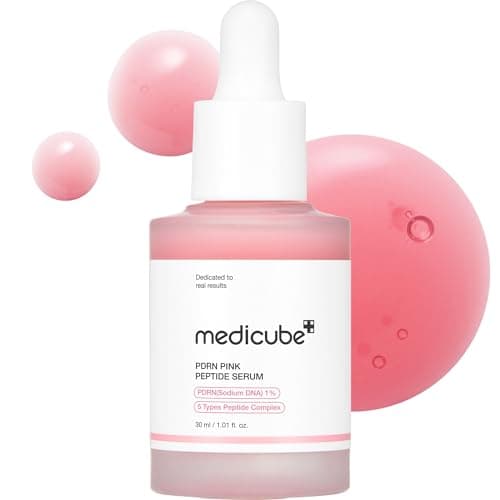 Image of medicube Salmon DNA PDRN Pink Peptide Serum, Pink glow serum, Peptide, Niacinamide, Hydrating & Moisturising & Firming, Uneven Skin Tone, Korean Skincare | 1.01 fl.oz. (1.01 fl.oz., Salmon DNA PDRN)