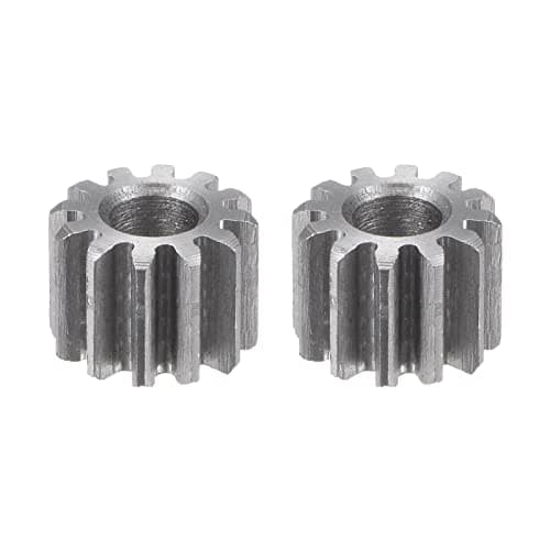 Image of sourcing map 2pcs Straight Spur Gear 6mm Bore 12T Mod-1 Hardened 45# Steel Spur Diff Differential Motor Gear RC Car Replacement Parts