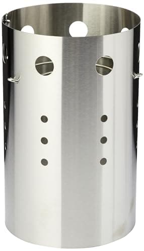 Image of George Foreman Quick-Fire Large Chimney BBQ Starter, 19cm Diameter, Portable Barbecue, Coal Burner, Lightweight and Durable in Stainless Steel with Two Safety Handles, GFCMS19