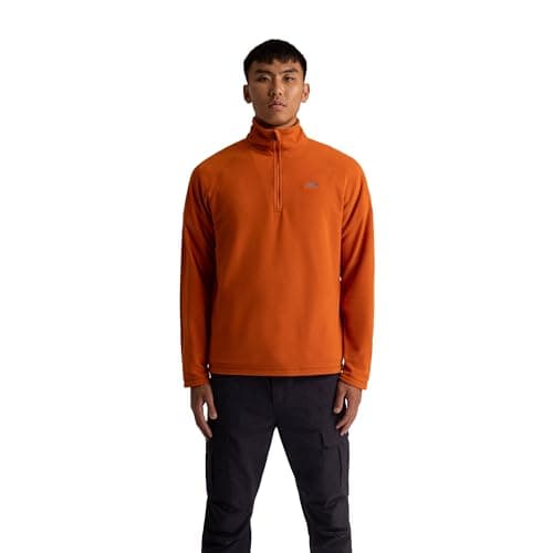 Image of Trespass Mens Fleece Eliston - Airtrap Technology, Auto-lock Zip, Straight Hem, Chin/Zip Guard, 160gsm Polyester, Lightweight, Warm, Breathable, Soft Touch, Machine Washable Burnt Orange