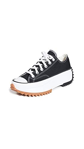 Image of Converse Run Star Hike Ox Platform Trainers Black White - 3 UK