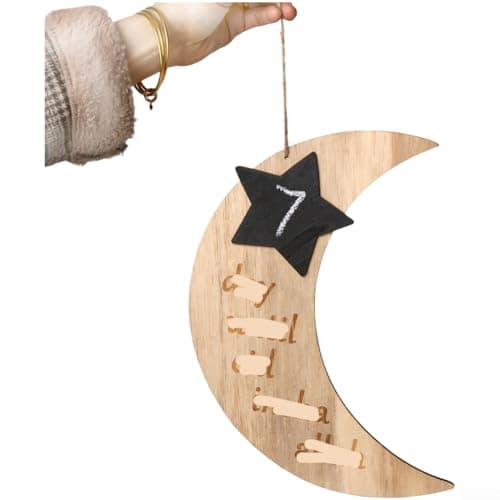 Image of Precision Crafted Wooden Wall Art with Middle East Castle Moon Star Theme for Living Space Enhancement (JM01356)