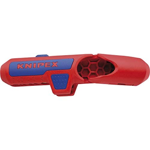 Image of KNIPEX Ergostrip Universal Stripping Tool for Right-Handers, 135 mm, Round Cable, Coax Cables, Data Cables, Wire Stripper, 16 95 01 SB