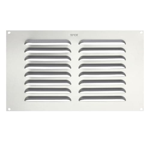 Image of Map Metal Louvre Air Vent Cover, for Openings 9 x 6" (229 x 152mm), Suitable for Venting Gas Appliances Ventilation Internal External Wall, Silver
