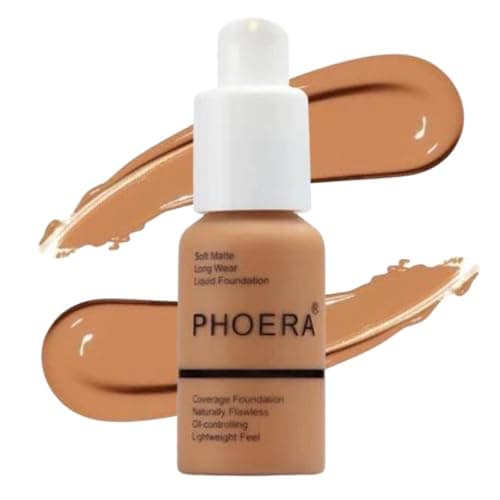 Image of Noble Gifts - Foundation, Full Coverage Foundation, Soft Matte, Oil Control Foundation Makeup Flawless Smooth Long Lasting 24HR Waterproof and Blendable 30ml (108 - Tan)