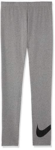 Image of Nike Kids Sportswear Favorites Swoosh Tights - Carbon Heather/Black, Large