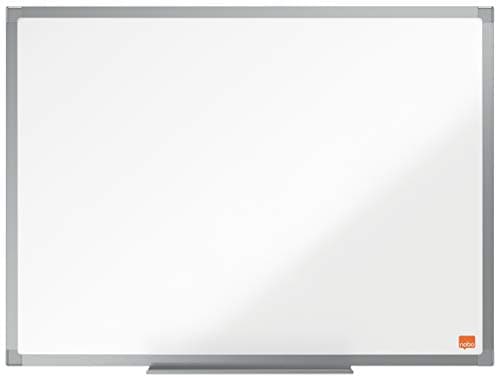 Image of Nobo Enamel Magnetic Whiteboard, 600 x 450mm, Aluminium Trim, Corner Wall Mounting, Includes Whiteboard Pen Tray, Essence Range, 60 x 45cm, White, 1915445