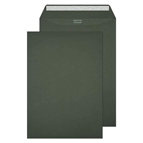 Image of Blake Creative Colour C4 229 x 324 mm 120 gsm Peel & Seal Wallet Envelopes (63424) Graphite Grey - Pack of 10