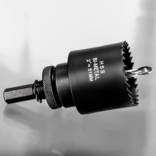 Image of 51mm HSS Hole Saw, M42 Bi-Metal Wood Hole Dill Bit, Round drill Cutter for Pipe Vent, Plasterboard, Plastic and Copper