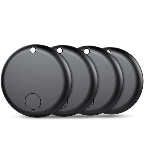Image of Air Tags Android Smart Tag, Bluetooth Tracker Compatible with Google App "Find My Device" (Android Only) for Keys, Luggage, Backpacks, Handbags and Other Items (Black, Pack of 4)