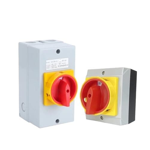 Image of MDBJTCYZN 1pcs YMD11-C Series Box Isolator Switch 25A 32A 3/4P Rotary Changeover Cam Selector Enclosure(B Type,32A_3P 6TERMIANLS)