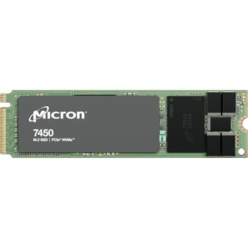 Image of Micron SSD 7450 Pro|480GB|M.2|NVMe|3D NAND|Write Speed 700MBytes/sec|Read Speed 5000MBytes/Sec|TBW 800TB|MTBF 20000000 Hours|MTFDKBA480TFR-1BC1Z. ABYYR