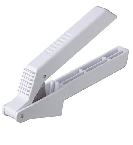 Image of KitchenCraft Garlic Press, Plastic, White, 16 x 4 cm