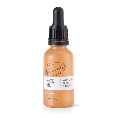 Image of UpCircle Organic Face Oil With Coffee, Rosehip + Jojoba 30ml - Natural Hydrating Facial Oil - Vitamin C, Rosehip Oil Fades Dark Spots + Sea Buckthorn Keeps Skin Supple - Vegan + Cruelty-Free