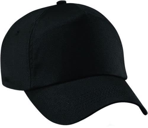 Image of Listers Schoolwear Kids Plain Baseball Cap Girls Boys Childrens Hat School P.E. Summer Sun Hat 50 UPF Adjustable - Black - White - Red - Blue - Yellow