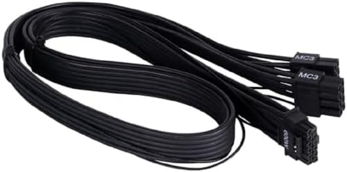 Image of SilverStone Technology SST-PP14-EPS75, 2 x 8-Pin EPS Cable (Power Supply) to 12+4-Pin (GPU) 12VHPWR PCIe Gen5