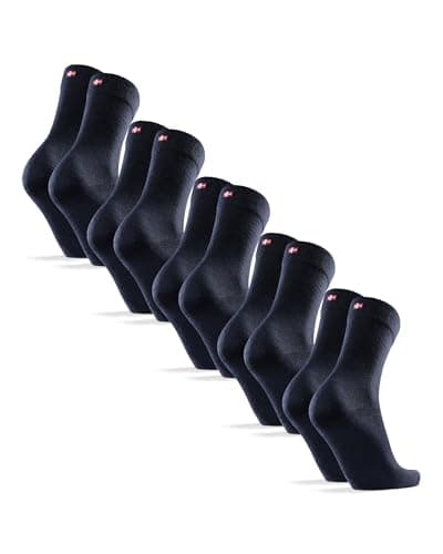 Image of DANISH ENDURANCE Merino Wool Socks Mens, Premium Smart Mens Socks, Breathable Comfort, 3 or 5 Pack, Dark Navy, 9-12