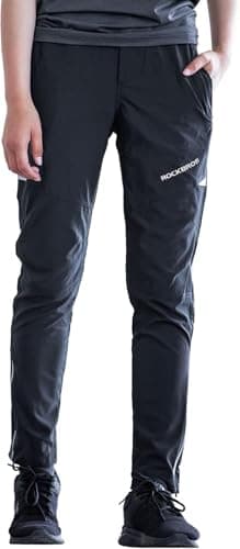 Image of ROCKBROS Men’s Cycling Trousers, Breathable Sport Cycling Pants, High Elastic Long Outdoor Sports Pants with Zip Pocket for Ridding Outdoor Black M-4XL
