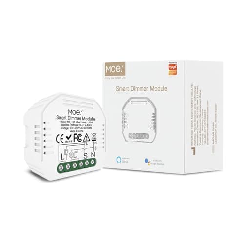 Image of MOES Tuya WiFi Smart Light LED Dimmer Switch Module, Smart Life/Tuya App Wireless Remote Control, Compatible with Alexa Echo and Google Home, 1/2 Way, 1 Gang, Only Support 2.4Ghz WiFi