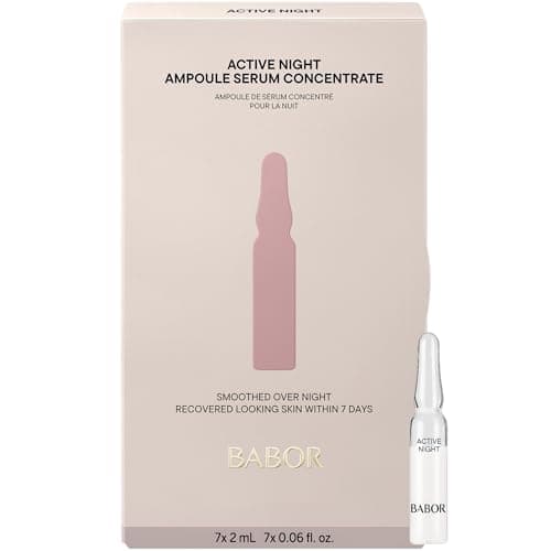 Image of BABOR Active Night Restorative Serum Ampoules for the Face, for Improved Skin Recovery, Vegan Formula, Ampoule Concentrates, 7 x 2 ml