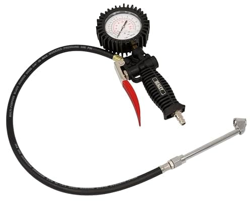 Image of Sealey Tyre Inflator with Push-On Connector, 750mm Flexible Hose - SA9314