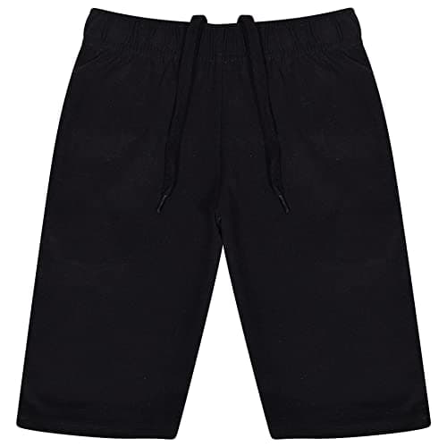Image of A2Z 4 Kids Boys Shorts Cotton Stretch Casual Summer Knee Length - Shorts S07 Black 5-6