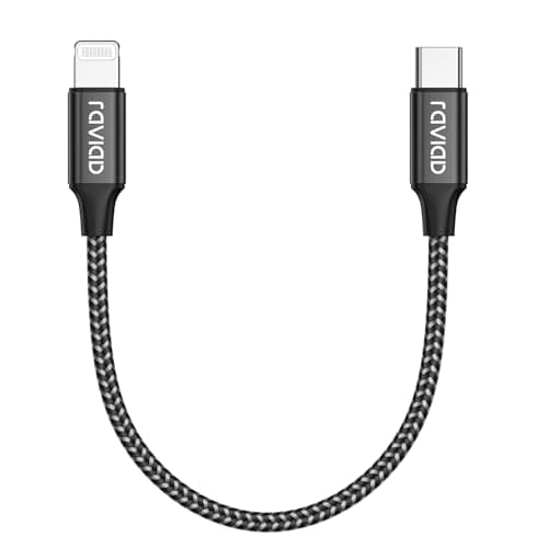 Image of RAVIAD USB C to Lightning Cable Short 0.5M [MFi Certified] iPhone Fast Charger Cable Nylon PD Fast Charging USB C Lightning Cable Compatible with iPhone 14 13 12 11 Pro Max Mini X XS XR 8 8Plus