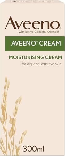 Image of Aveeno Moisturising Cream (1x 300ml), Nourishing Body Lotion with Hydrating Colloidal Oatmeal, Full Body Moisturiser for Dry and Sensitive Skin, Suitable For Adults and Babies From 3 Months