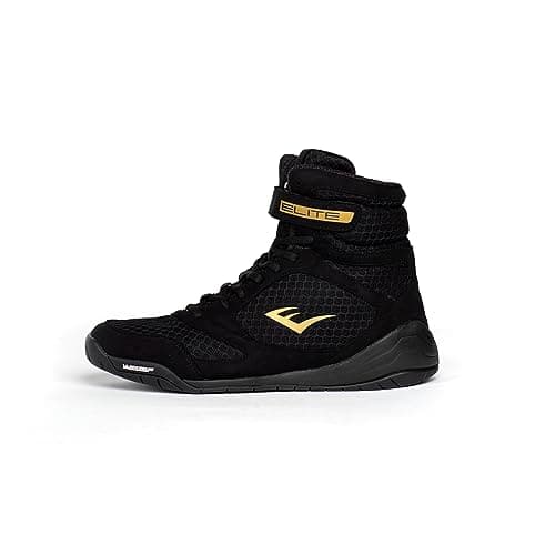 Image of Everlast Elite V2 Boxing Shoes: Your Ultimate Training Companion for Excellence and Durability Boxing Shoes, Elite 2 Shoes, Training Footwear, Black, 8 UK