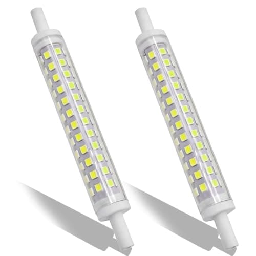 Image of Lumoia 2PCS R7S LED Bulb 118mm Dimmable 9W, 6000K Cool White J118 Linear Halogen Bulbs Replacement Free Flicker High Brightness Energy Saving for Floor Lamps Reading Ceiling Floodlights Lamp