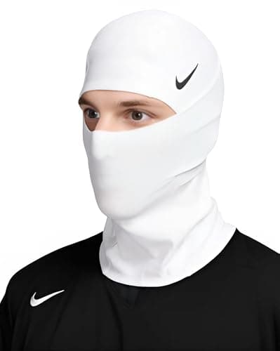 Image of Nike Pro Hyperwarm Hood, White | Black, One Size